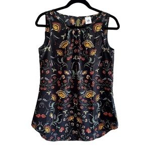 CAbi Legend Floral Sleeveless Top Blouse Size S